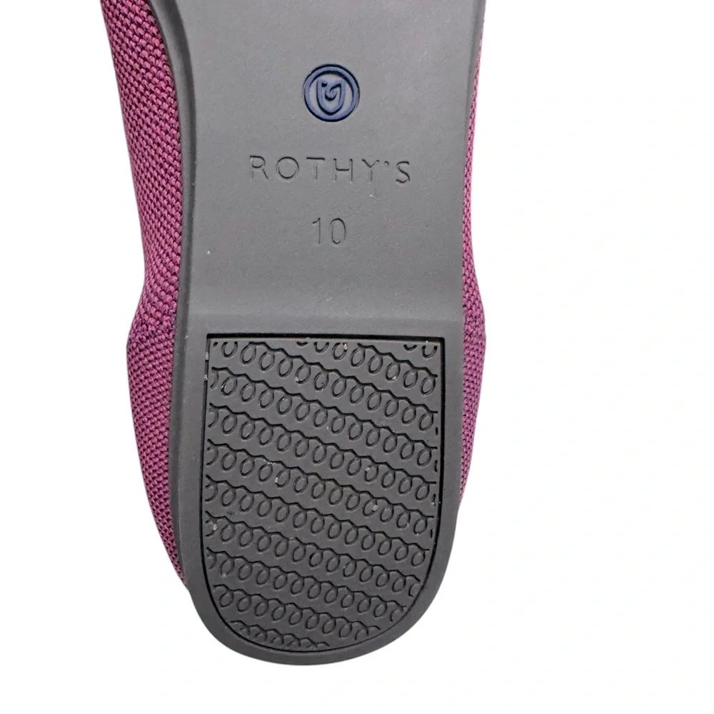 Rothy’s Flats‎ around Almond Toe Berry Purple Womens 10 Loafers Closed Toe Shoe